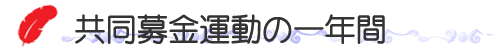 共同募金運動の１年間